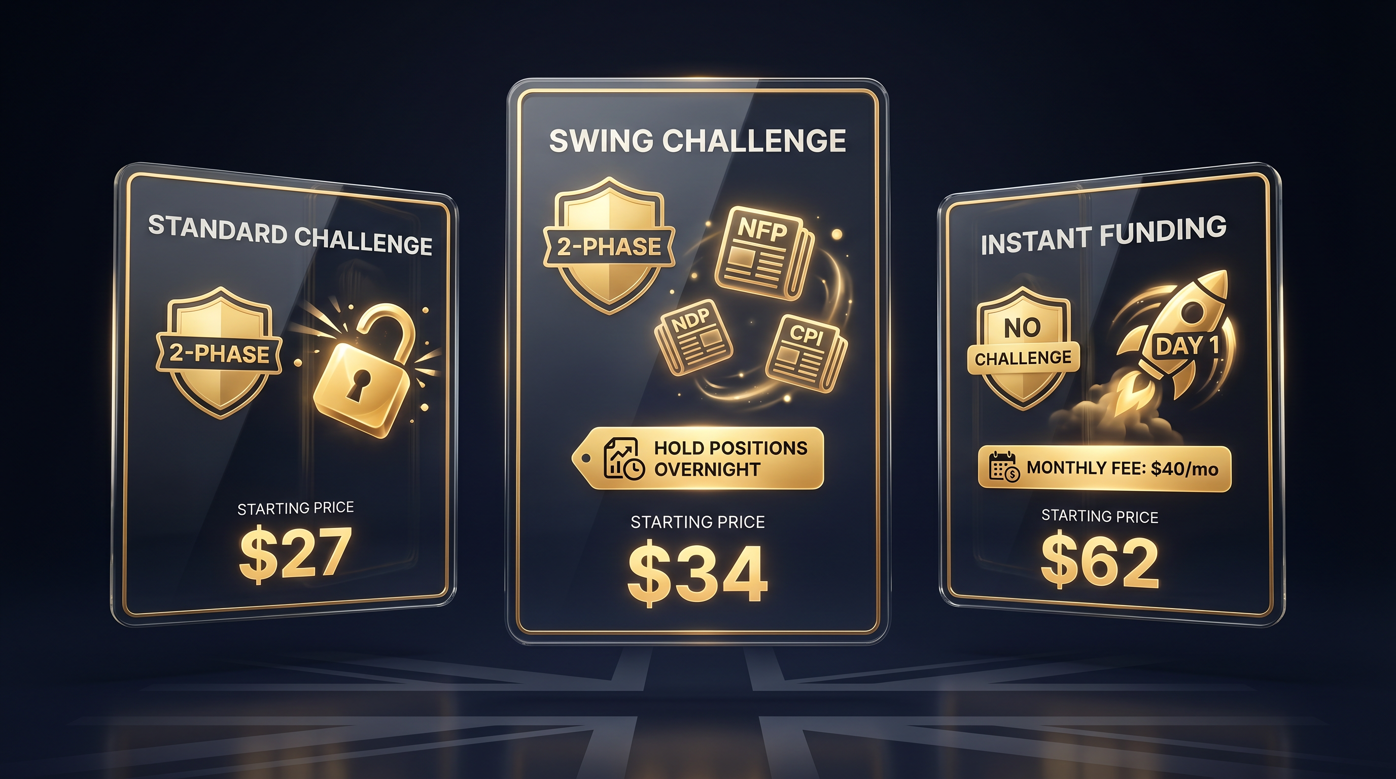 CTI three programs comparison — Standard, Swing, Instant