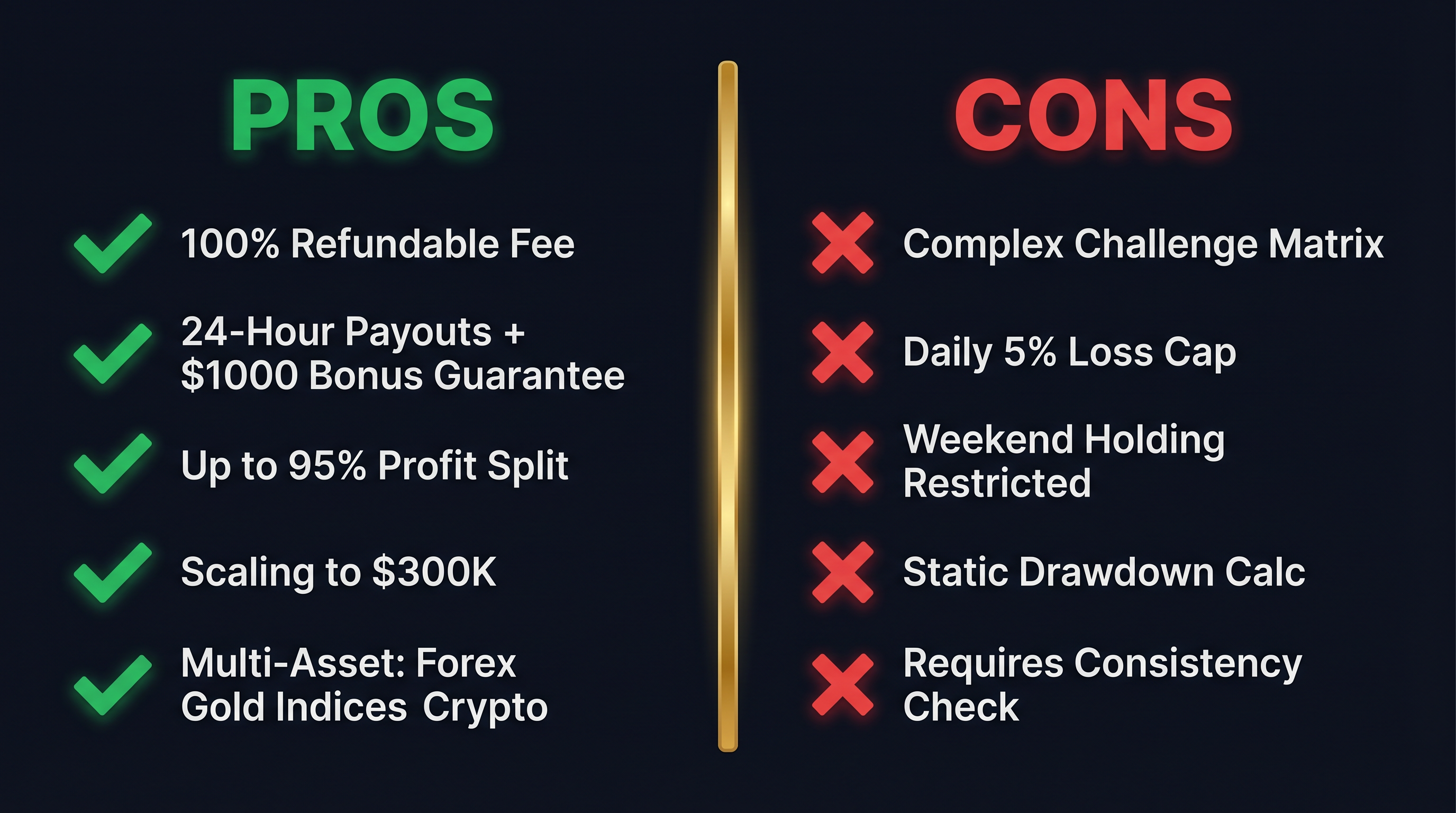 FundedNext pros and cons
