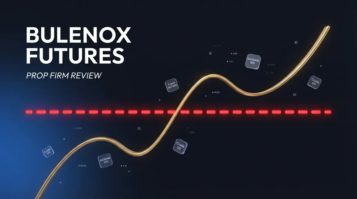 Hero editoriale Recensione Bulenox 2026 con visualizzazione del floor del drawdown statico