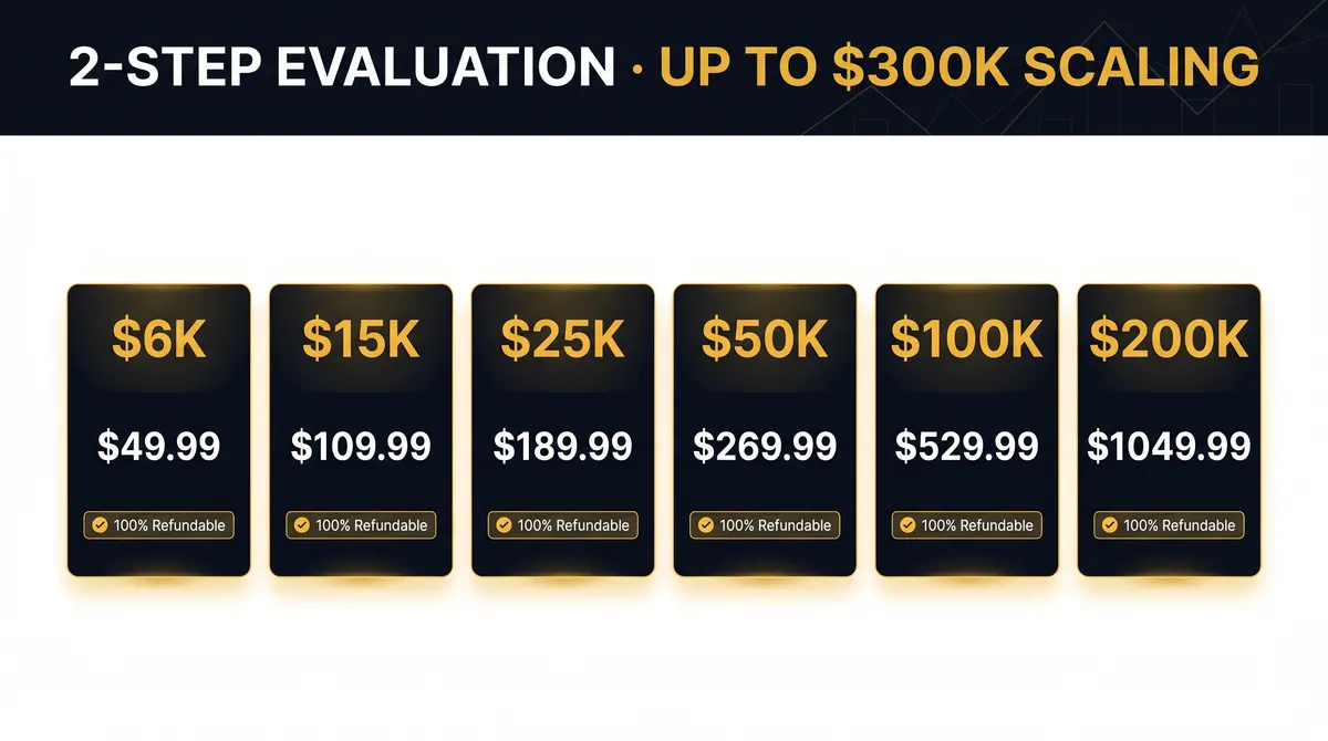 Tiers de cuenta y scaling de FundedNext
